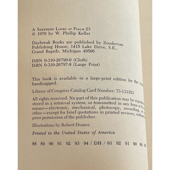 A Shepherd Looks at Psalm 23, Phillip Keller, 1970 Paperback - Picture 7 of 8